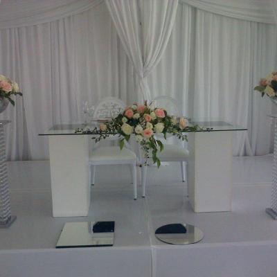 Bridal Table With Side Arrangements